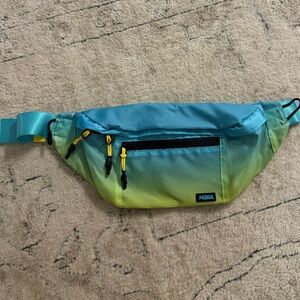 Hoka Blue and Yellow Belt Bag